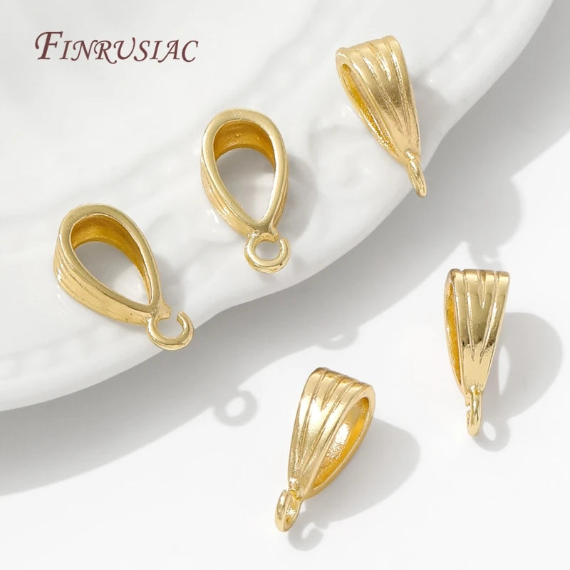 18K Gold Plated Bail Connectors for Jewelry Making – 5/10 Pcs Jewelry Bail Connector P3