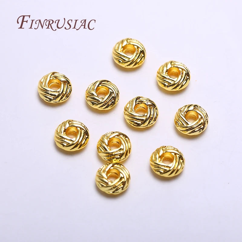 14k/18k Gold Plated Brass Spacer Beads | DIY Jewelry Making Jewelry Spacer Beads P3