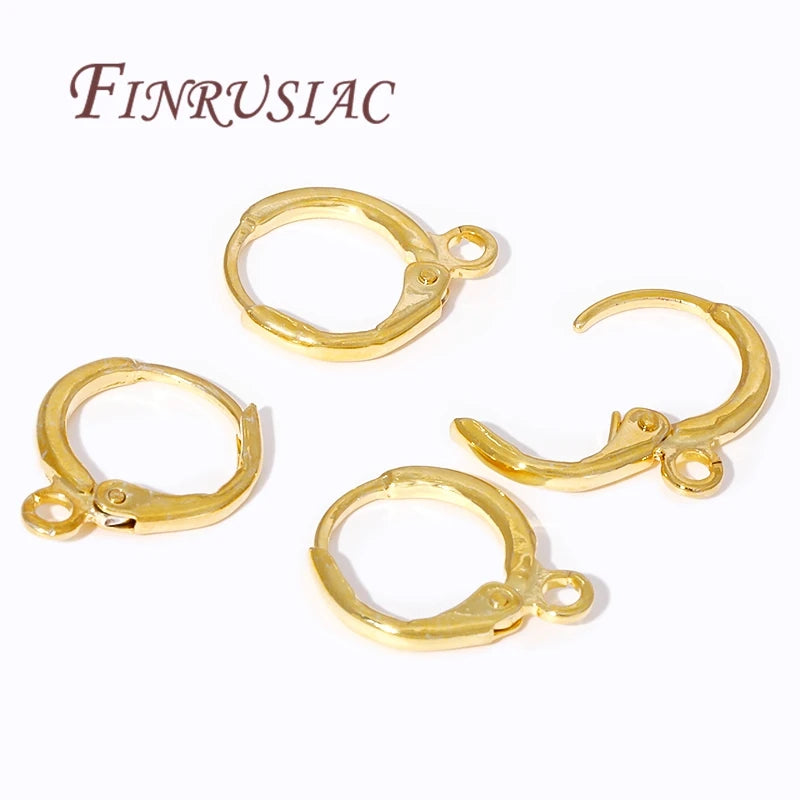 18K Gold Plated Brass Earring Hooks – DIY Jewelry Findings Earring Findings P3