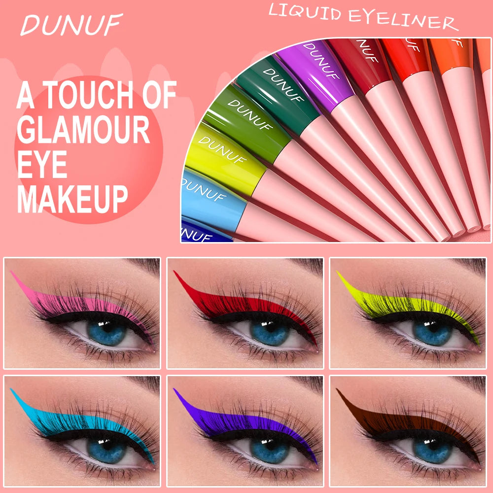 DUNUF Waterproof Liquid Eyeliner – Smudge-Proof, Long-Wearing Liquid Eyeliner P3