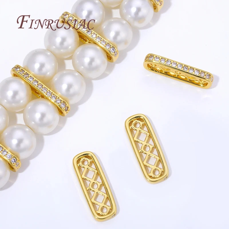 18K Gold Plated Bead Spacers | Metal Separator Bar for Jewelry Bead Spacers P3