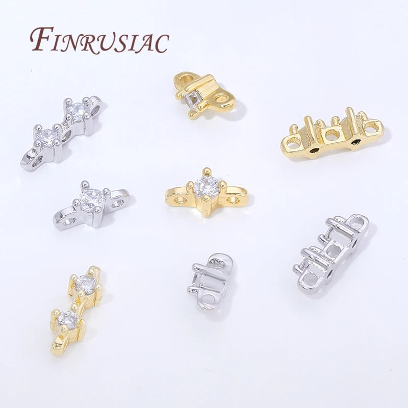 18K Gold Plated Spacer Bars – Brass Zircon DIY Jewelry Findings Jewelry Spacer Bars P3