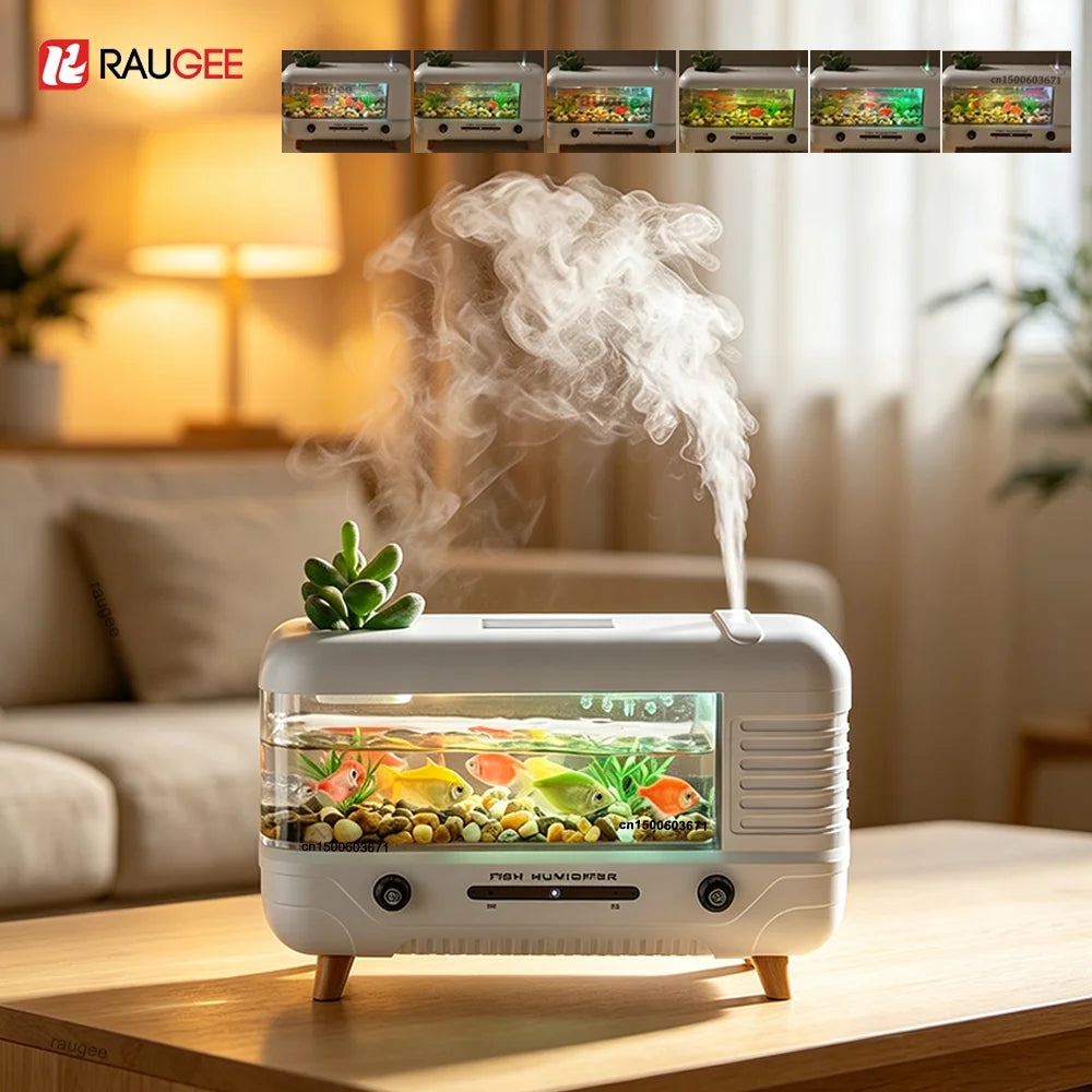 Fish Tank Aroma Humidifier & Essential Oil Diffuser with Light Aromatherapy Humidifier P3