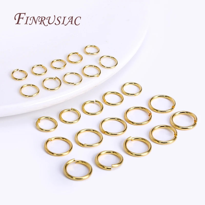 200Pcs 18K Gold Plated Open Jump Rings – DIY Jewelry Making Jewelry Making Findings P3