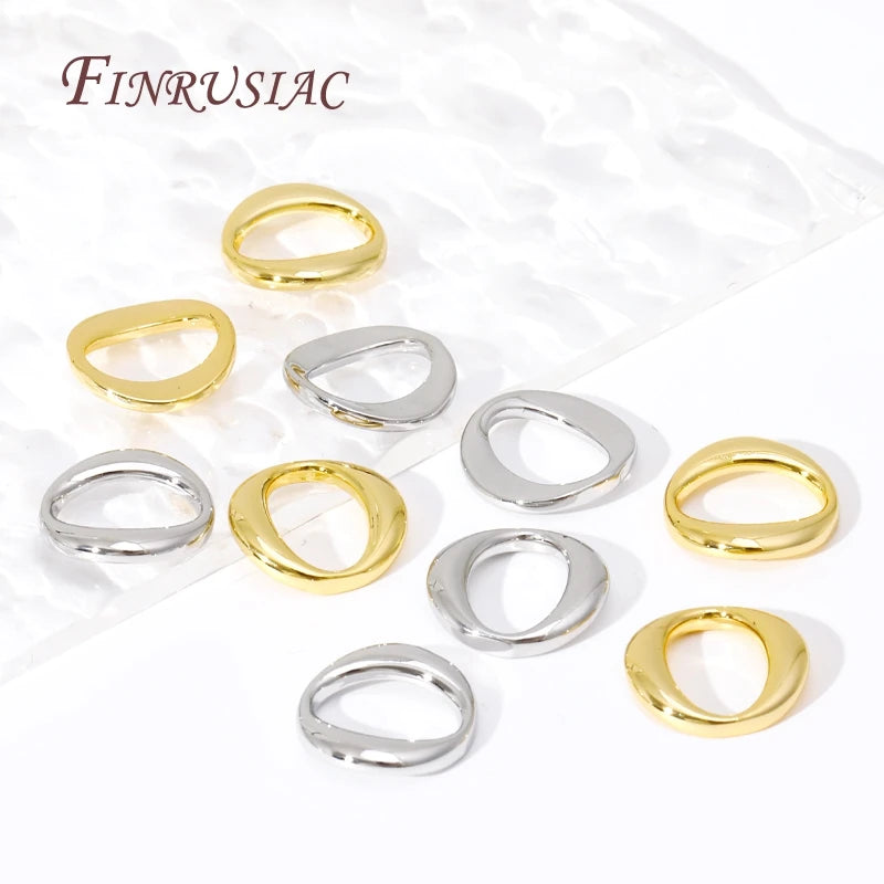 18K Gold Plated Brass Arc Ring Connectors | DIY Jewelry Findings Jewelry Findings Connectors P3