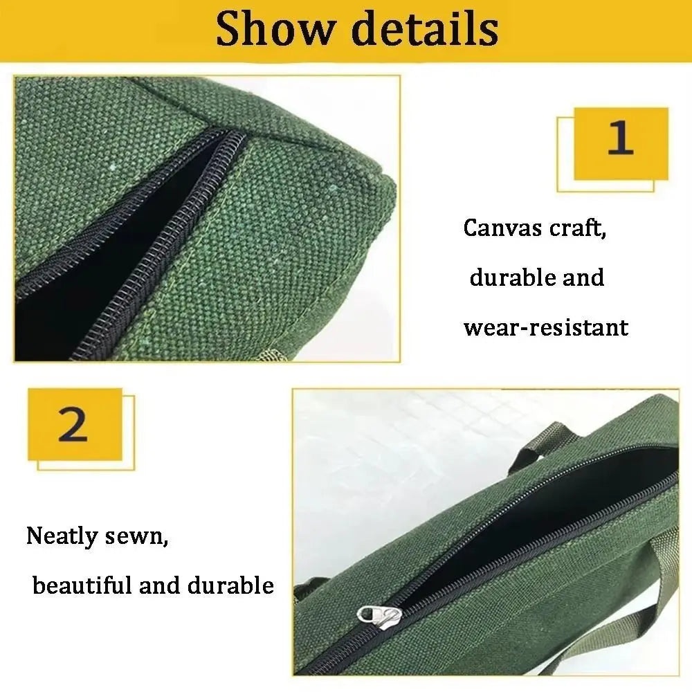 Large Canvas Tool Bag – Heavy-Duty Portable Hardware Organizer Canvas Tool Bag P3
