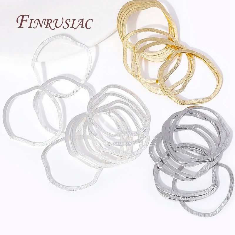 18K Gold Plated Brass Irregular Earring Findings for DIY Jewelry Earring Pendant Findings P3