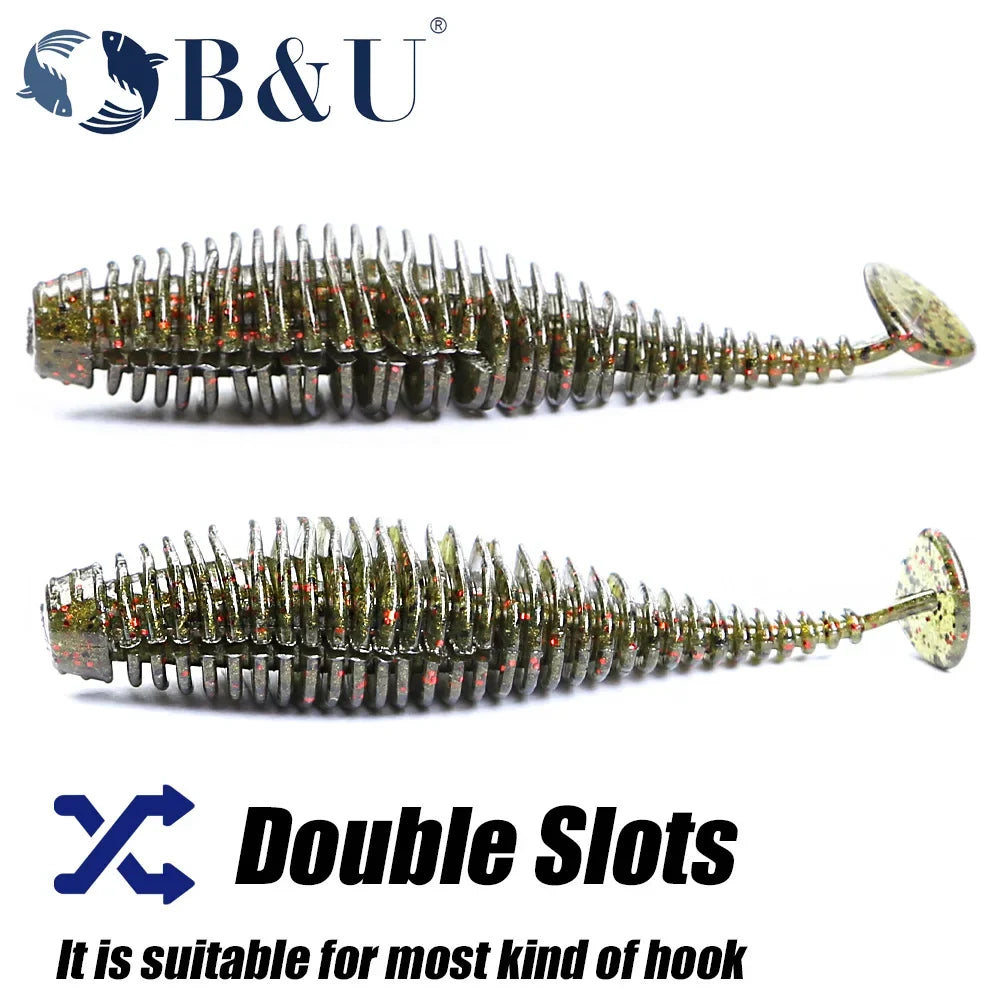 B&U Swimbait Vib 7.5cm Soft Shad Lure – 4 Pack | Pike Bass Soft Fishing Lure P3
