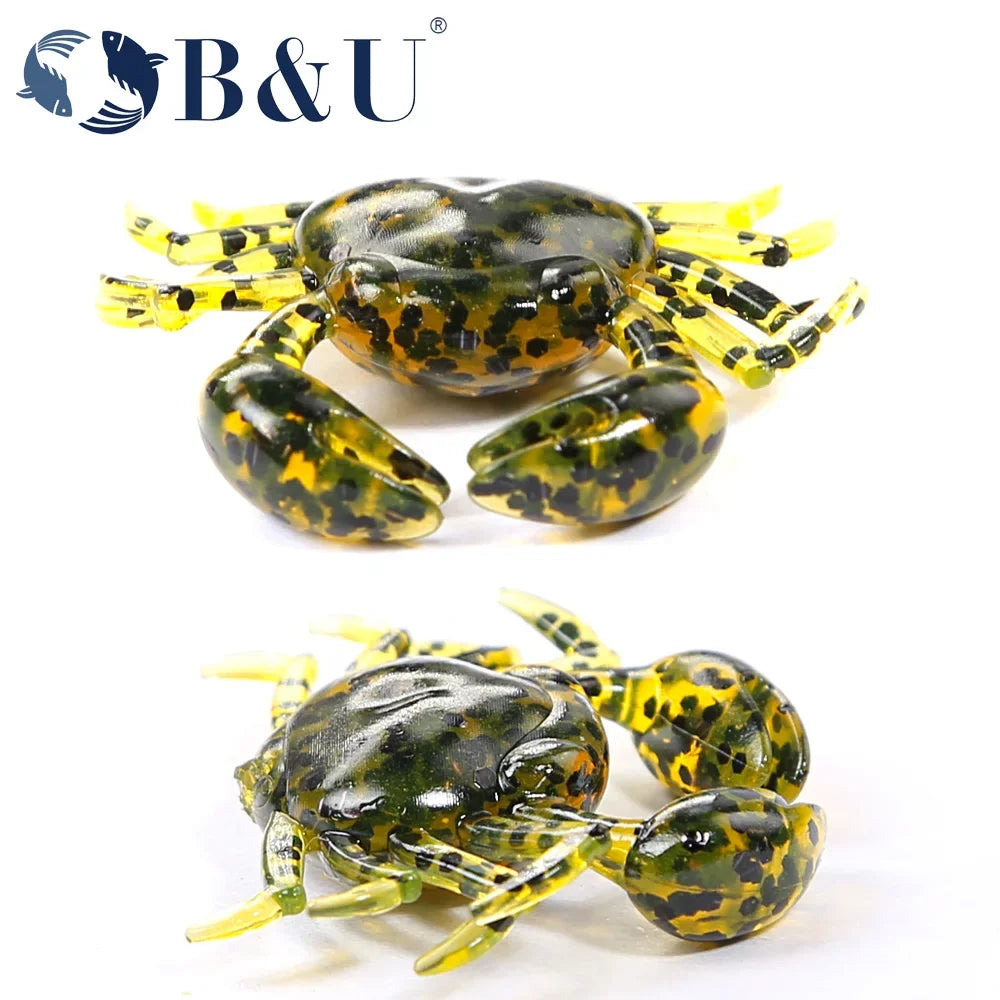 B&U 12pc 3D Soft Crab Lure Set – Bass Wrasse Cod Fishing Soft Fishing Lure P3