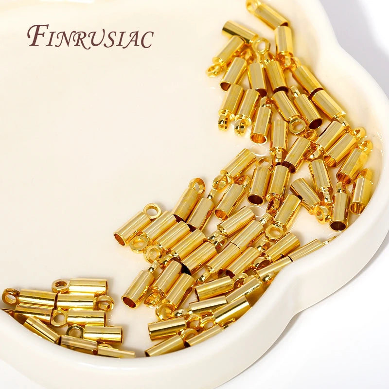 18K Gold Plated Brass End Cap Findings | DIY Jewelry Making Jewelry Making Findings P3