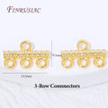 18K Gold Plated Multi Strand Brass Connectors | DIY Jewelry Jewelry Findings P3 18K Gold Plated 2 pieces