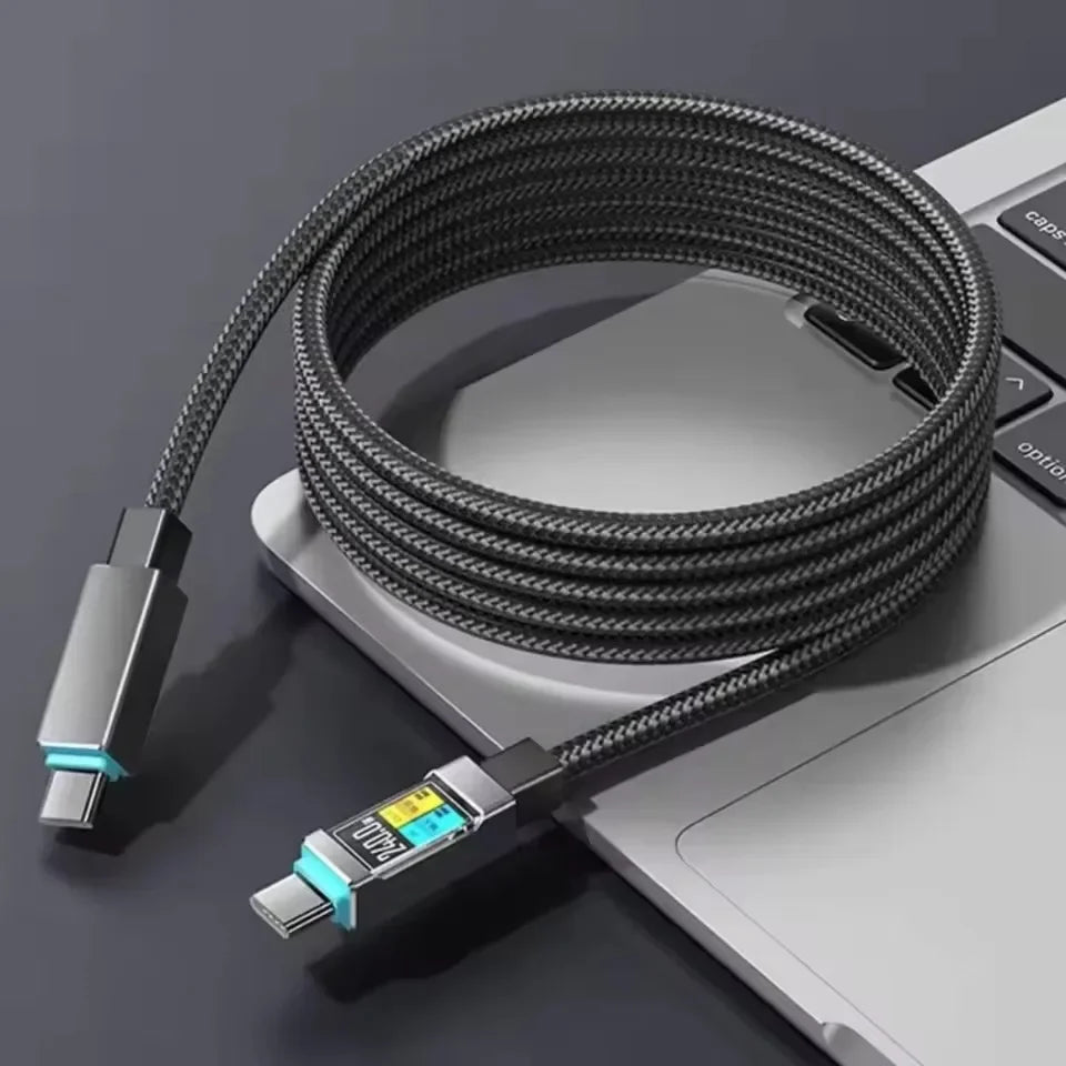 100W USB-C to USB-C Fast Charging Cable | 6A Braided Cord USB-C Charging Cable P3