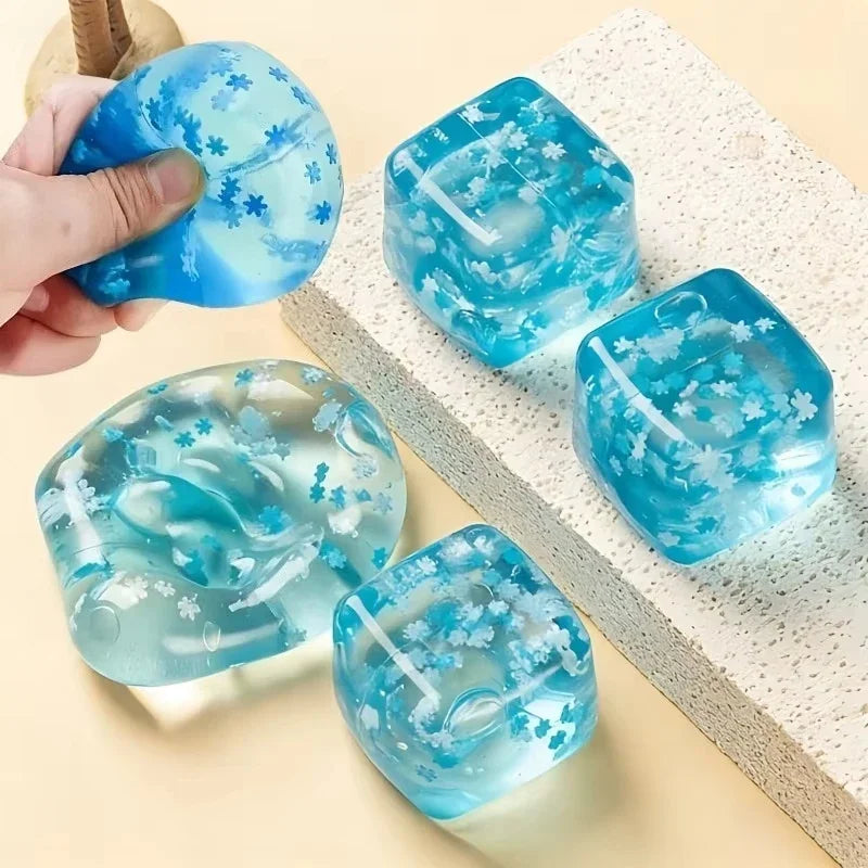 Squishy Snowflake Ice Cube Slow Rising Sensory Fidget Toy Sensory Fidget Toy P3
