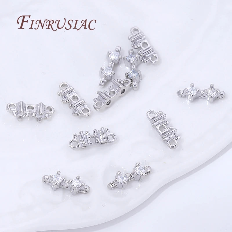 18K Gold Plated Spacer Bars – Brass Zircon DIY Jewelry Findings Jewelry Spacer Bars P3