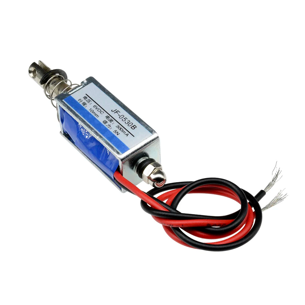 JF-0530B DC Push-Pull Solenoid 6V 12V 24V Linear Electromagnet 5N Linear Solenoid P3