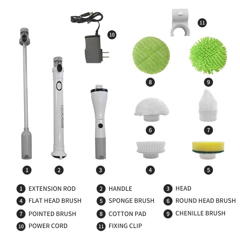 Cordless Electric Spin Scrubber – Multi-Surface Cleaning Brush Electric Spin Scrubber P3