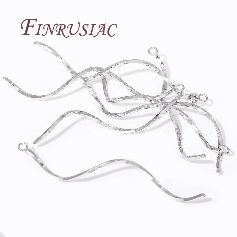 18K Gold Plated S-Shape Wavy Earwire Connector | DIY Jewelry Earring Findings P3