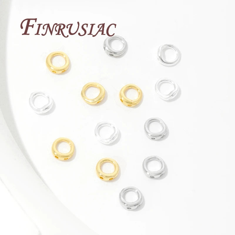20Pcs 18K Gold Plated 2-Hole Connector Rings | DIY Jewelry Findings Jewelry Connector Findings P3