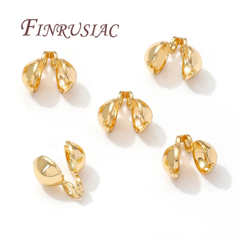18K Gold Plated Crimp Beads & Cover Findings – DIY Jewelry Jewelry Findings P3