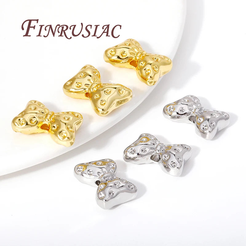 18K Gold Plated Bow Spacer Beads | DIY Jewelry Making Supplies Jewelry Spacer Beads P3