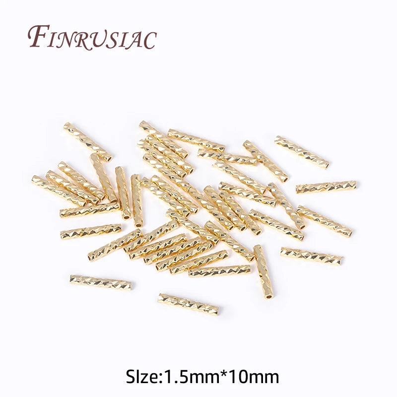 18K Gold Plated Brass Tube Beads 7/10mm – DIY Jewelry Making Jewelry Making Beads P3 18K Gold Plated-10MM 100 Pieces