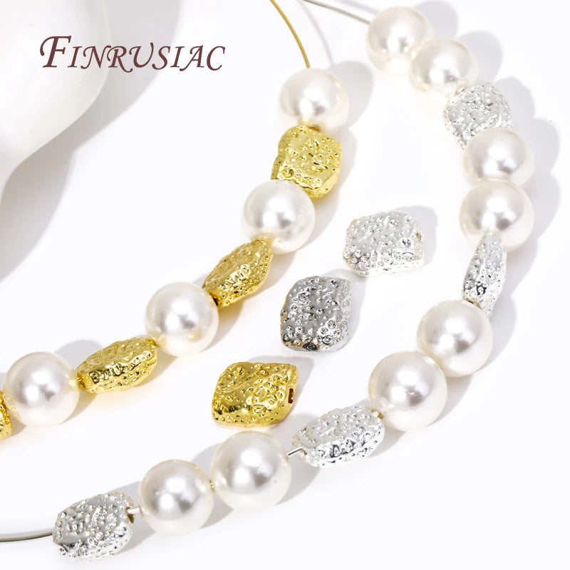 18K Gold Plated Irregular Spacer Beads – DIY Jewelry Findings Jewelry Spacer Beads P3