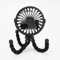 Mini Clip Fan – Flexible USB Rechargeable with Night Light Portable Clip Fan P3 Black