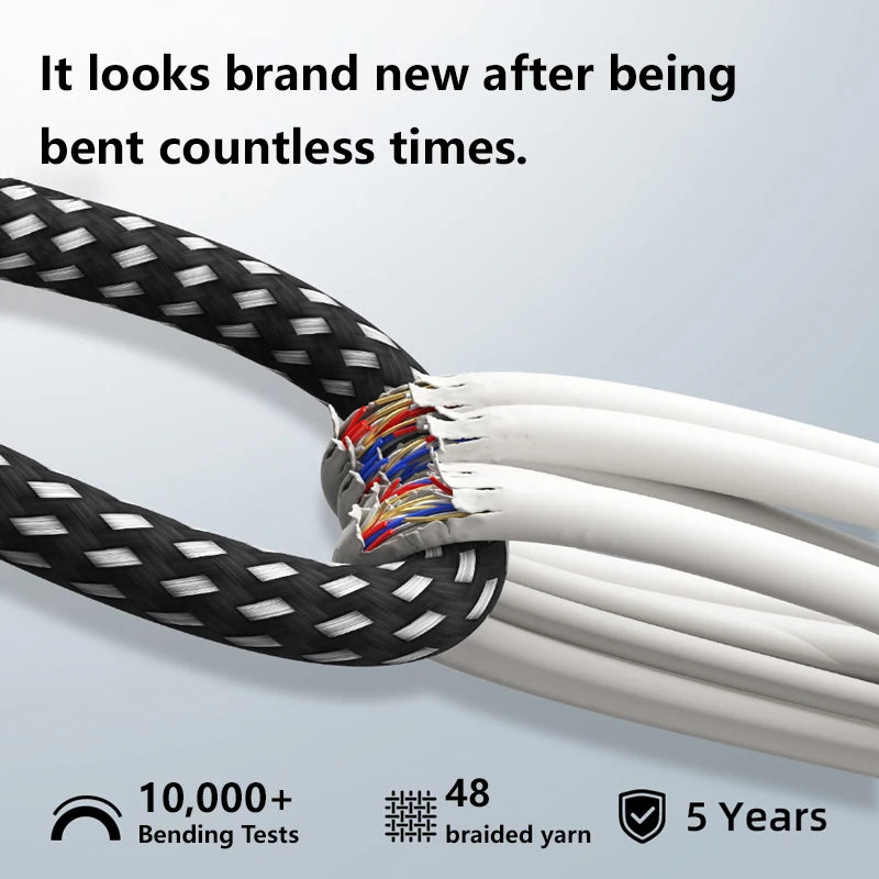 P3 Football Style Braided Fast Charging Cable – Apple & Android Fast Charging Cable P3