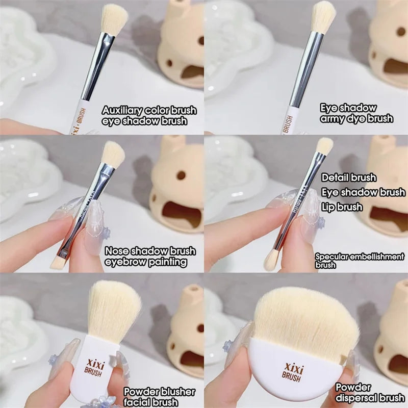6-Piece Mini Makeup Brush Set – Portable Travel Kit Makeup Brush Set P3