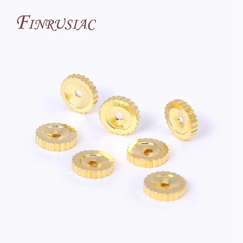 18K Gold Plated Brass Gear Spacer Beads 6mm | DIY Jewelry Jewelry Spacer Beads P3