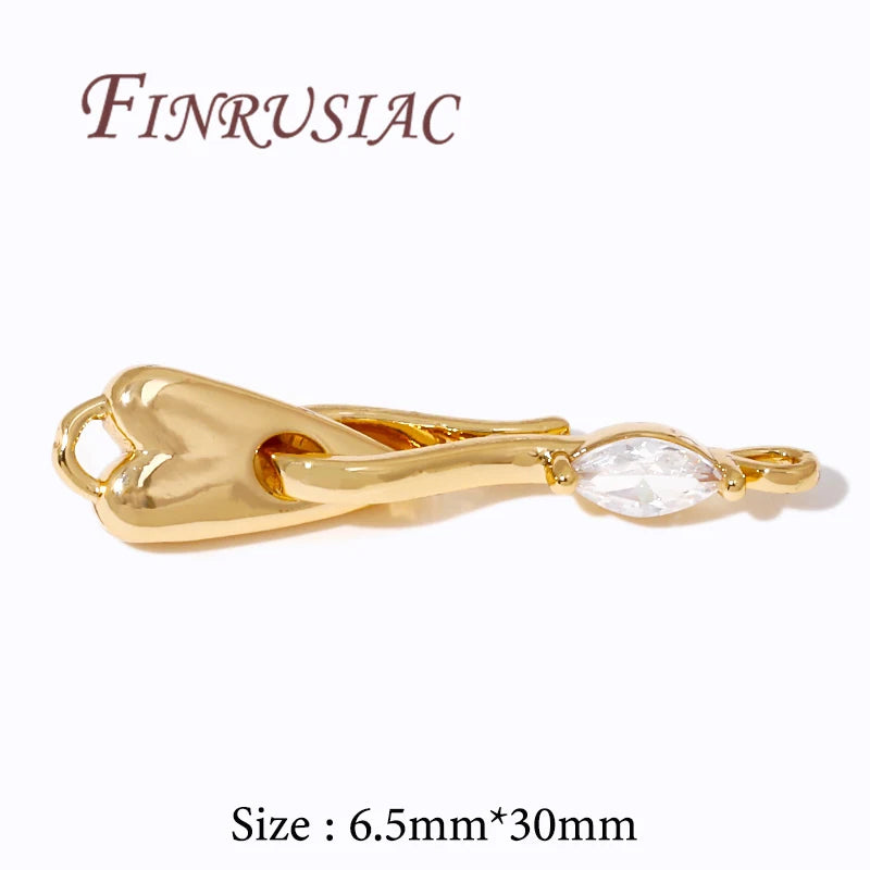 18K Gold Plated Jewelry Connectors | Bracelet & Necklace Clasps Jewelry Findings Connectors P3 18K Real Gold Plated 3 pieces