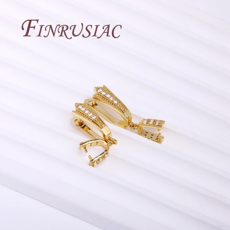 18K Gold Plated Earring Hooks & Pinch Bail Findings – DIY Set Earring Findings Set P3