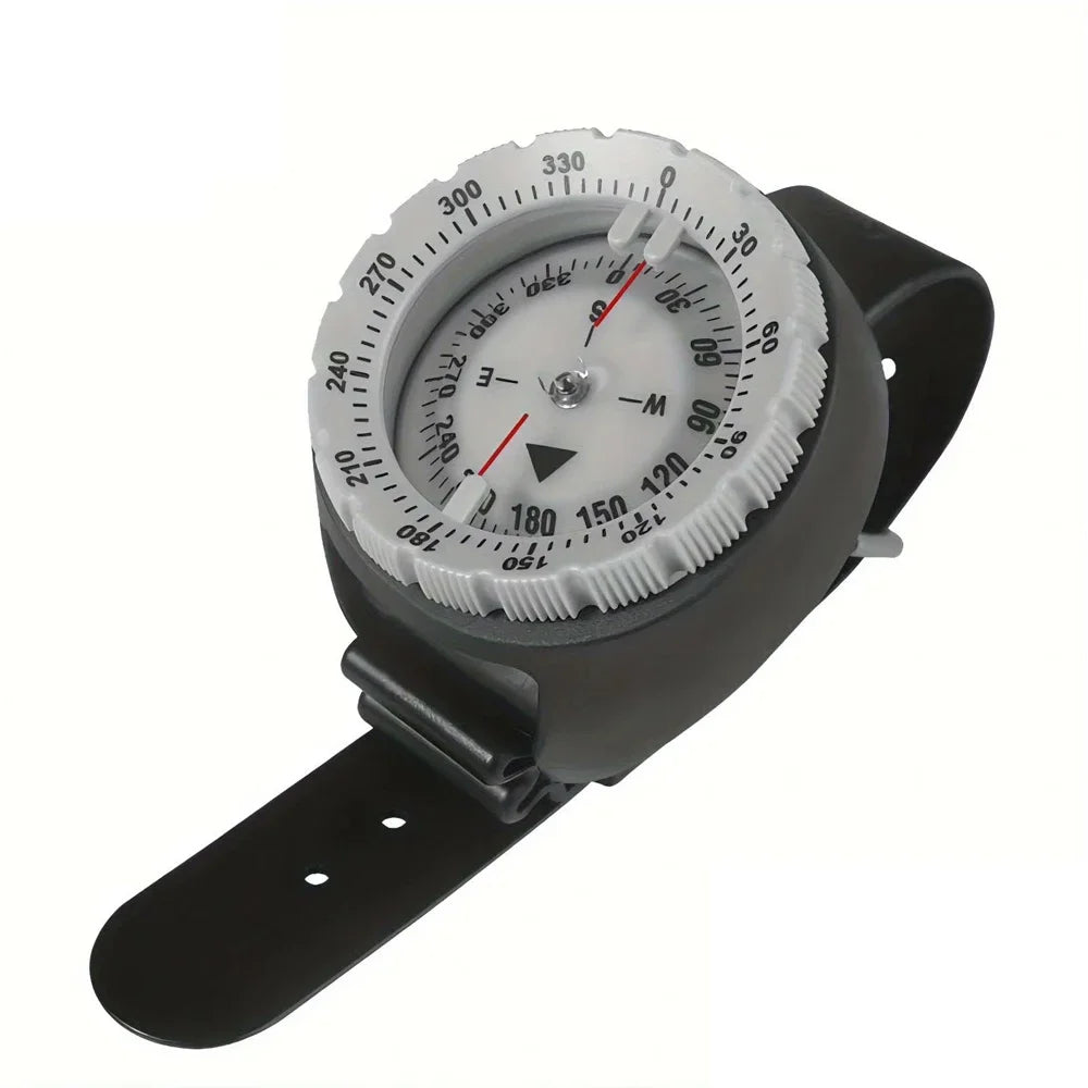 50M Waterproof Scuba Diving Compass Watch – Luminous Navigator Diving Compass Watch P3 WHITE