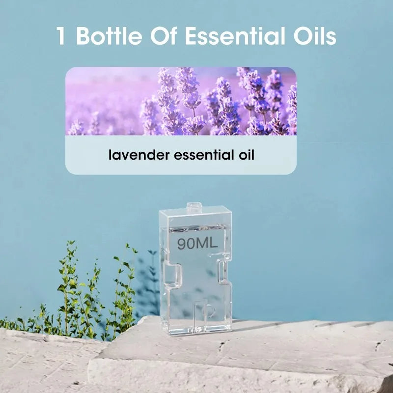 NOCCLILI Rechargeable Aromatherapy Diffuser with Night Light Aromatherapy Diffuser P3 90ml Lavender Oil