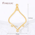 18K Gold Plated Teardrop Hollow Connector – DIY Jewelry Findings Jewelry Making Connector P3 18K Gold Plated 1 piece