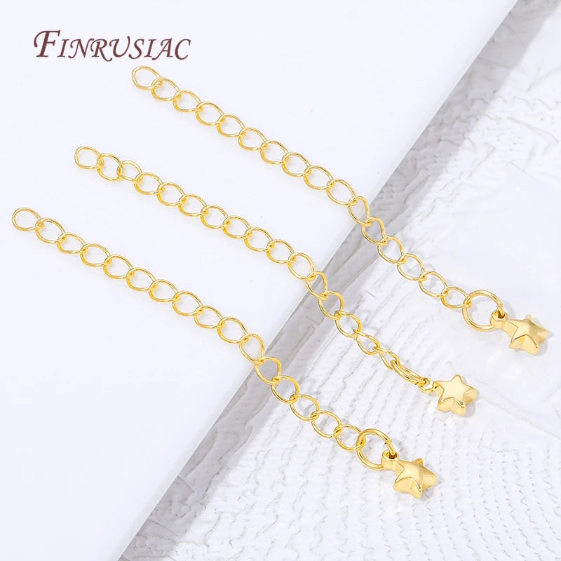 18K Gold Plated Star Chain Extender – Oval Cable Extension Jewelry Chain Extender P3