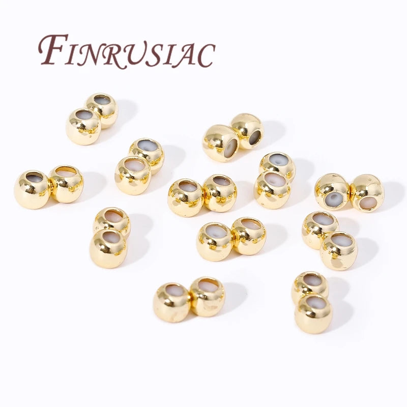 14K Gold Stopper Spacer Beads 3mm 4mm | Non-Slip Silicone Ring Jewelry Spacer Beads P3