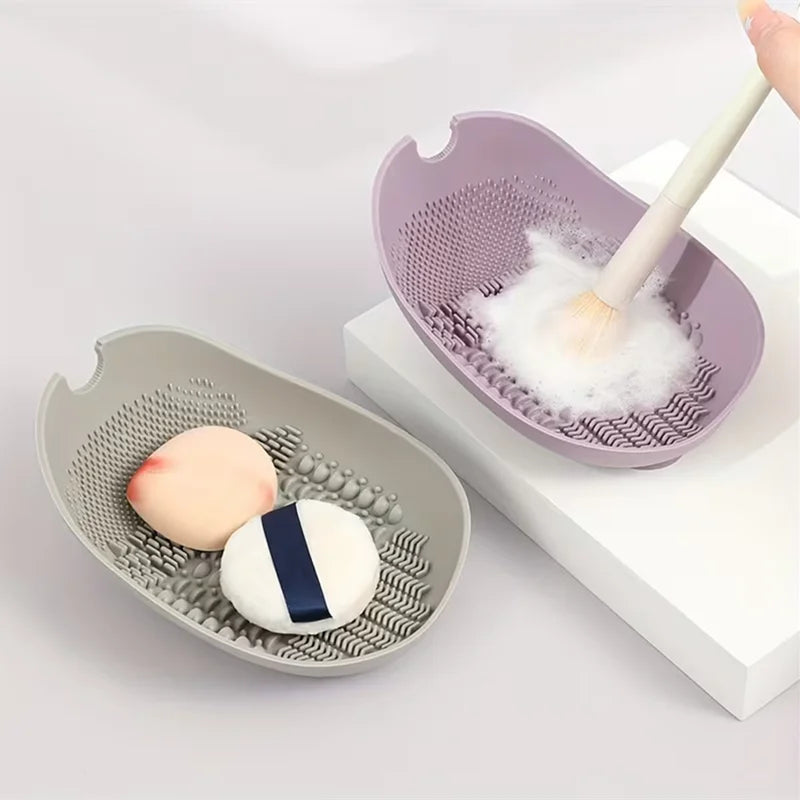 Silicone Makeup Brush Cleaning Bowl – Suction Cup Base Brush Cleaning Bowl P3