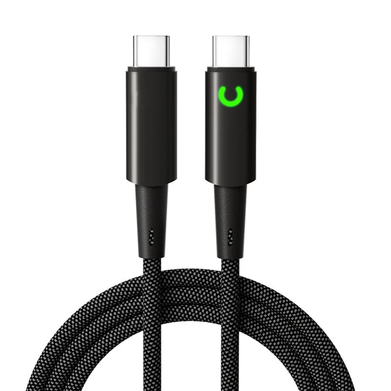 PD 240W Dual USB-C Fast Charging Cable – 6A Nylon Braided USB-C Charging Cable P3