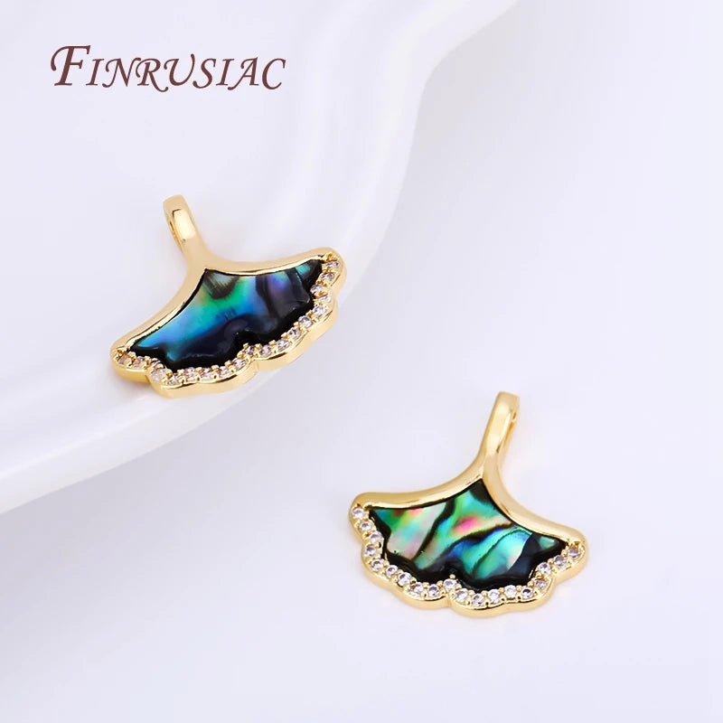18K Gold Plated Abalone Shell Pendant Charm – DIY Jewelry Jewelry Pendant Charm P3