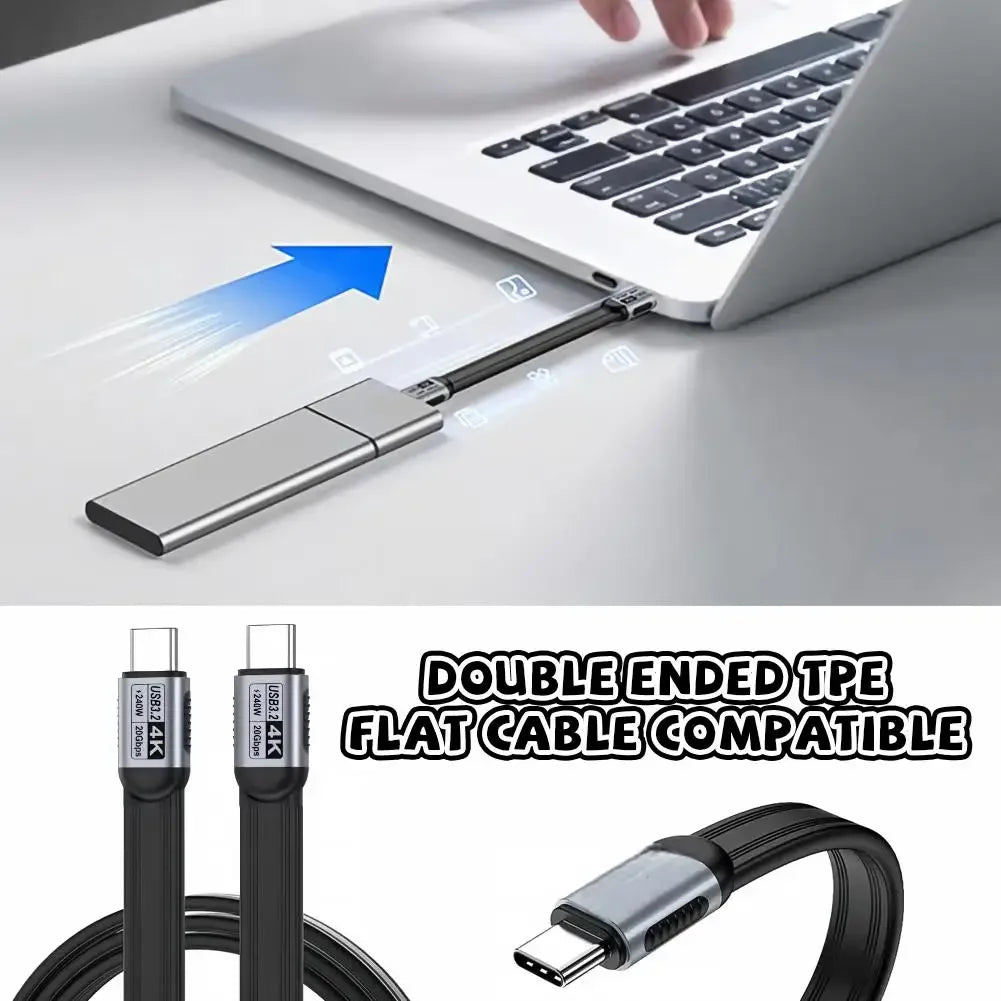 240W USB-C Cable 20Gbps Thunderbolt 5 | 4K@60Hz Fast Charge USB-C Cable P3