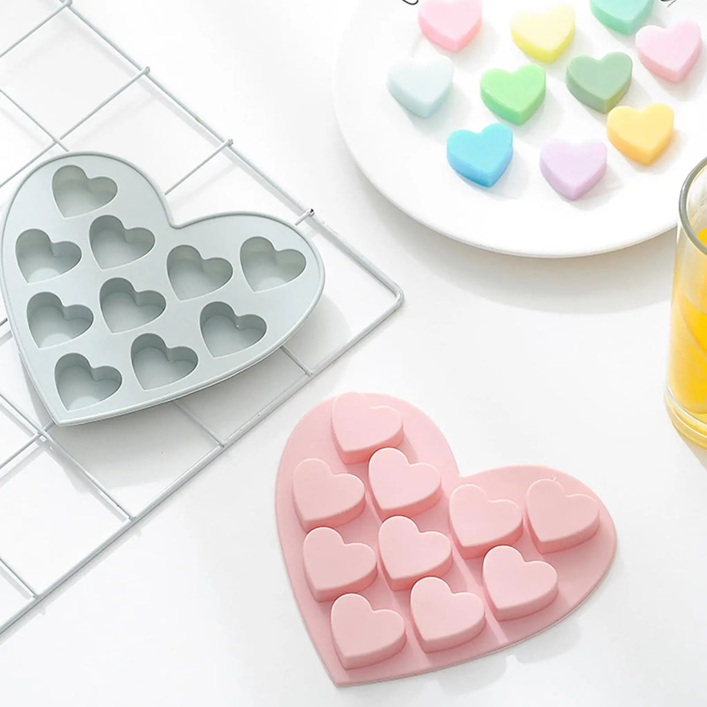 10-Grid Heart Silicone Chocolate Mold | Food Grade Baking Silicone Baking Mold P3