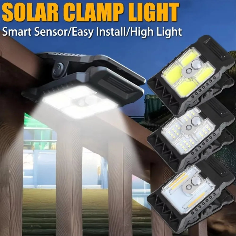 Solar Clip Light – 3 Modes Motion Sensor Waterproof LED Lamp Solar Outdoor Light P3