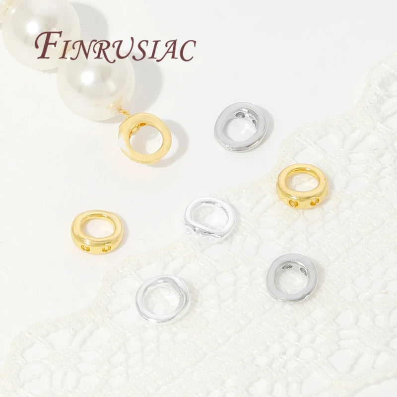 20Pcs 18K Gold Plated 2-Hole Connector Rings | DIY Jewelry Findings Jewelry Connector Findings P3