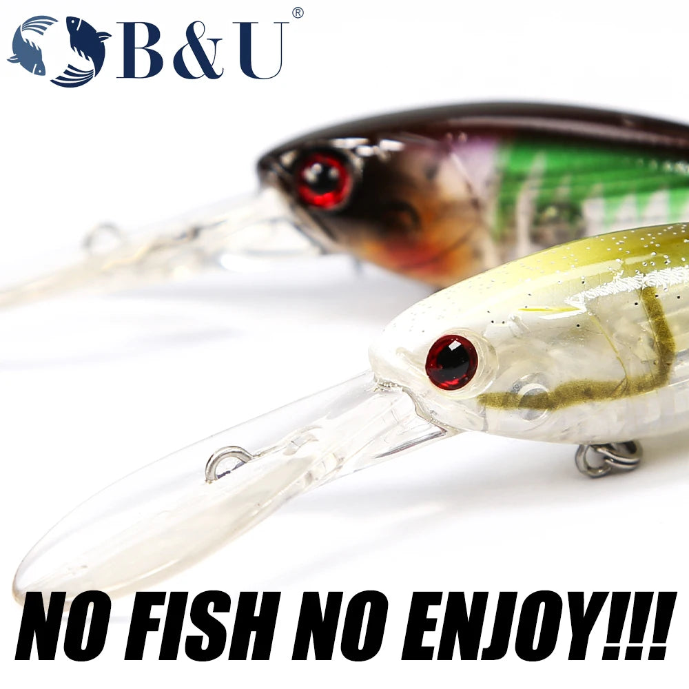 B&U 58mm Minnow Crankbait Wobbler Hard Fishing Lure – Bass Hard Fishing Lure P3