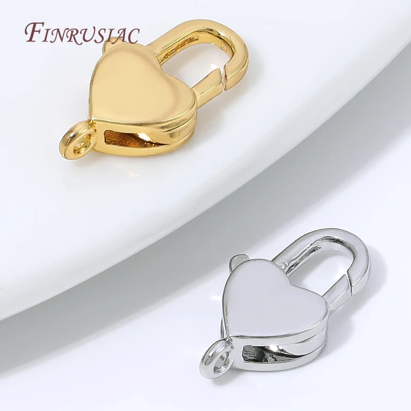 18K Gold Plated Heart Lobster Clasps – DIY Jewelry Findings Jewelry Making Clasp P3