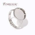 14K Gold Plated Adjustable Blank Ring Settings | DIY Jewelry Ring Blank Settings P3 Rhodium Plated 2 pcs