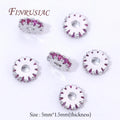 5mm 18K Gold Plated Brass Spacer Beads for Jewelry Making Jewelry Spacer Beads P3 Rhodium Plated 2 pieces