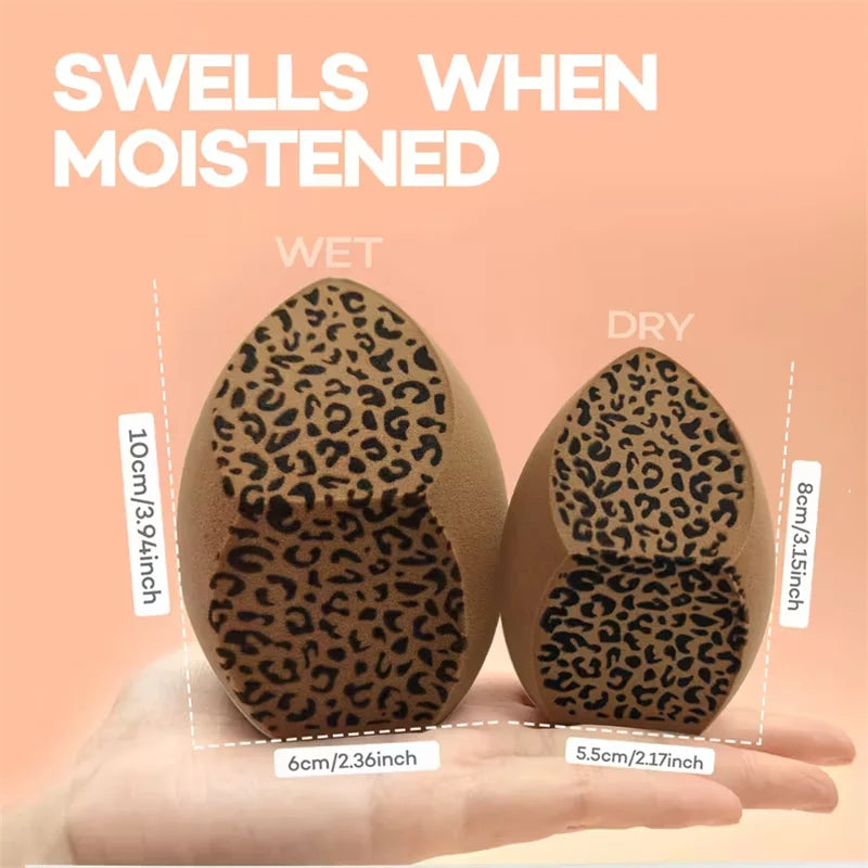Extra Large Leopard Print Makeup Sponge | Wet & Dry Blender Makeup Blending Sponge P3