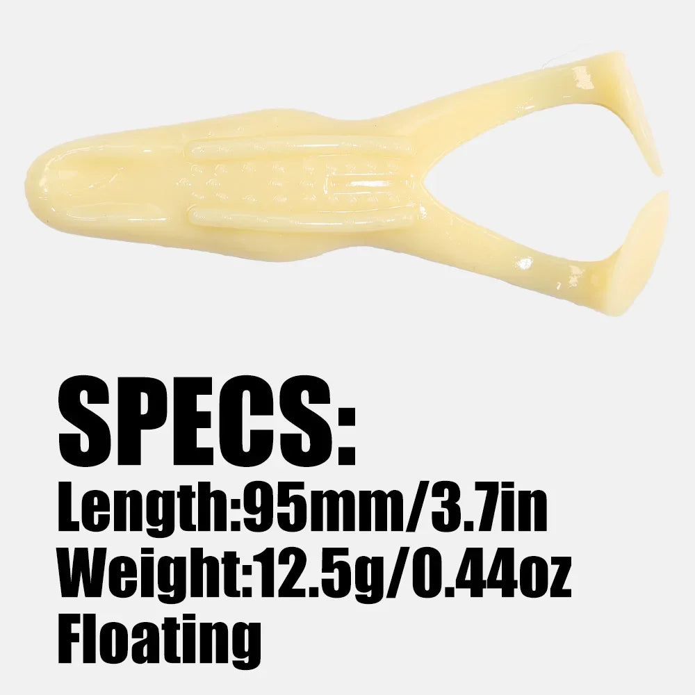 B&U 2-Pack Floating Frog Fishing Lure – Soft Silicone Swimbait Soft Fishing Lure P3